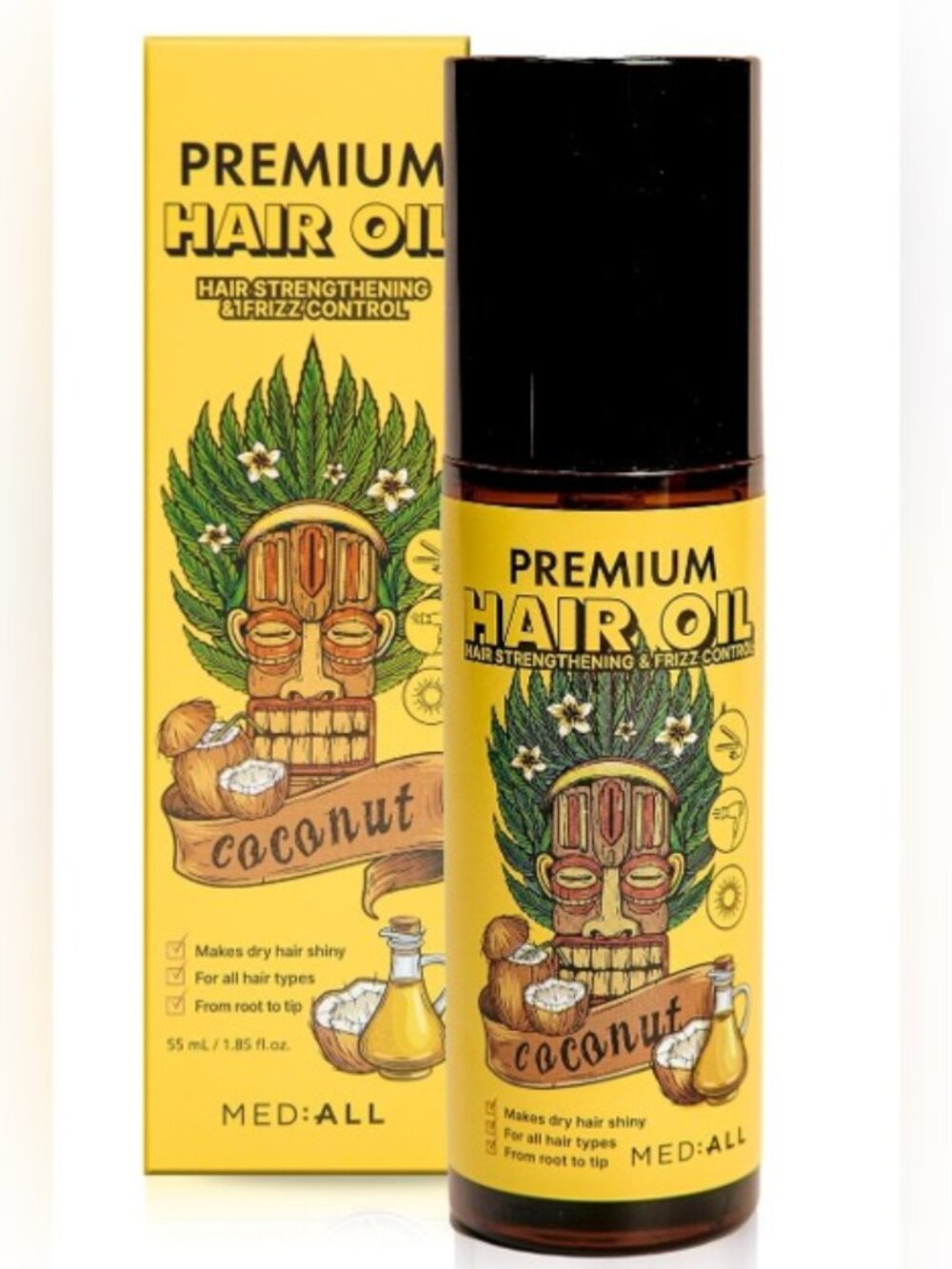 MED:ALL MEDIALL Premium Hair Oil for Frizzy & Damaged Hair |Hair Regrowth Tonic
